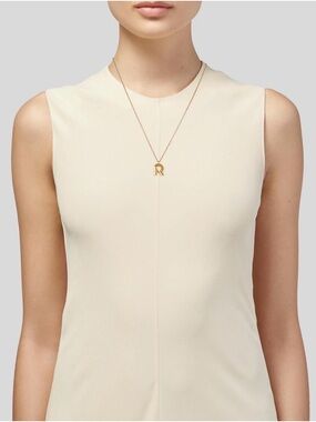 LV & ME Pendant Necklace Letter R